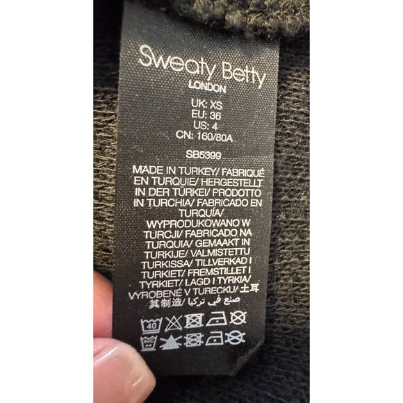 Sweaty Betty Restful Boucle Sweatshirt Size XS Black Waffle Knit NWT $ 64 Oversi - Picture 6 of 10